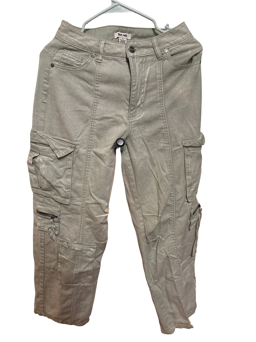 Wonen’s Cargo Pants in Olive light Green - (Brand: Rachel Paige)